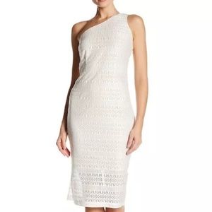 Alexia Admor One Shoulder Ivory Dress Size 10